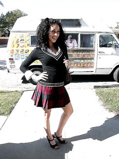 Easy Latin Schoolgirl Summer Bailey Gets In The Ice Cream Van For A Fuck