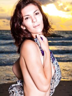 The Beautiful Babe Adela Nubiles Is On The Sea Shore Naked In The Moonlight