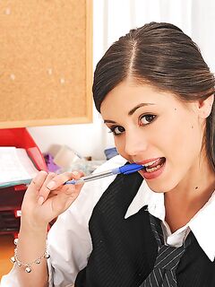 Naughty Schoolgirl Little Caprice Shows Her Sexy Tits And Gets Her Cute Face Fucked