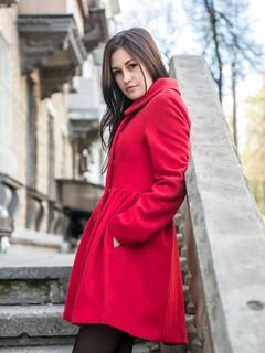 Sweet Brunette Doll Lilian A Erotically Demonstrates Hot Looking Trim On Peachy Pussy