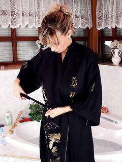 This Is The Softcore Session In Which Milly Morris Is Pouring Oil On Big Tits And Taking The Bath