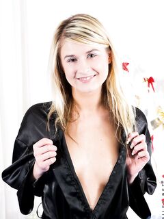 Sweet Kelly Candy Takes Off Her Pink Panties And Fingers Her Meaty Pussy On The Bed