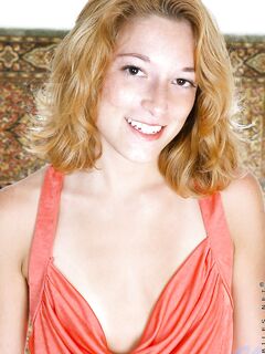 Tight Teenage Chick Lara Nubiles In Red Dress Spreads Her Pink Pussy Open