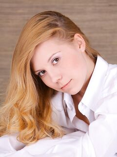 Hot Blonde Chick Stella D Shows The Big Boobs And Pussy Between Stretched Legs