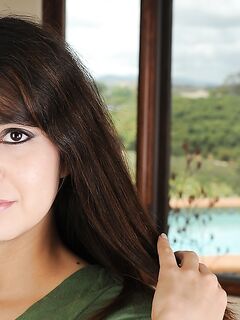 Small Titty Brunette Cutie Matti Parker With Totally Smooth Pussy Loses Her Bra And Panties