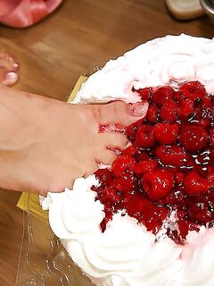 Guy Licks Cake Off Valentina Blue's Super Sexy Feet And Puts His Cock In Her Pussy