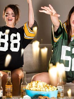 Brunette Cheerleader Tiffany Thompson Gets Boozed And Wild Performing The Softcore Show